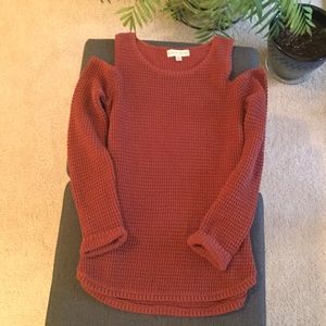 Knox Rose Cold-Shoulder Amber Sweater